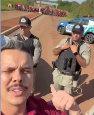 Vereador do PT preso em ato do MST acusa PMGO de agressão física