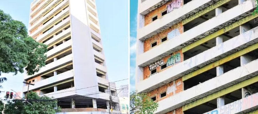 Prédio abandonado há mais de 10 anos no Centro deve virar moradia popular para mais de 50 famílias, em Goiânia